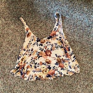 AE Crop Floral Tank
